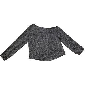 Allison Joy Blouse Women's Medium Black Evereve Petra Off Shoulder Top USA NWT